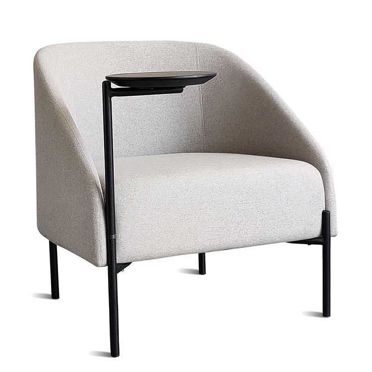 Office Leisure Sofa Chair with Writing Pad Design - Image 2