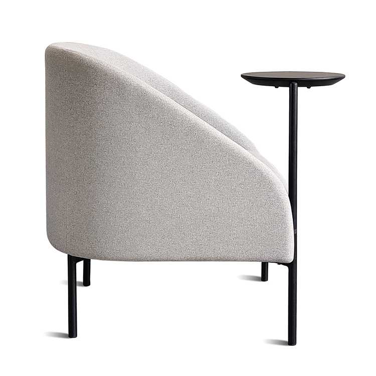 Office Leisure Sofa Chair with Writing Pad Design - Image 3