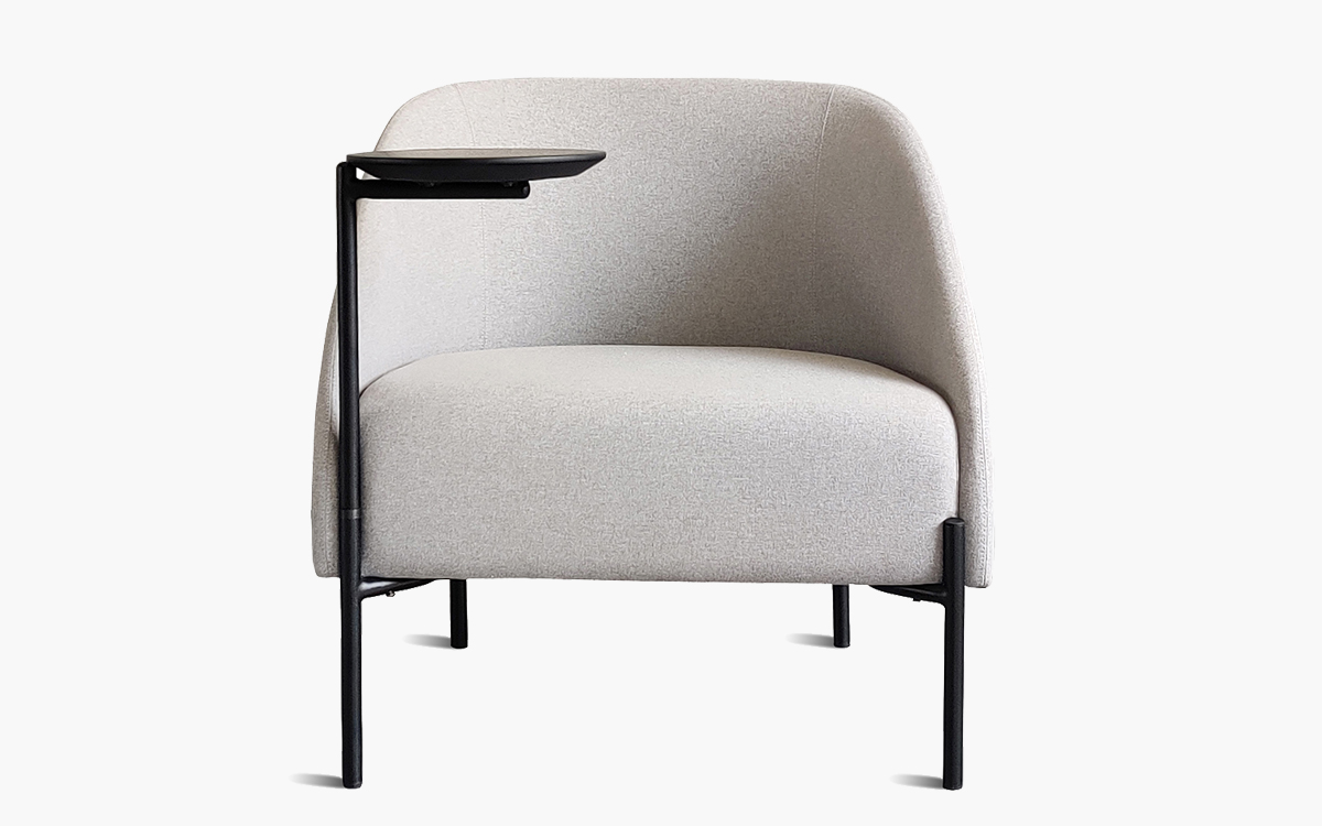 Office Leisure Sofa Chair with Writing Pad Design