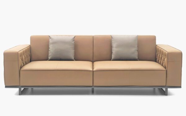 High-end Luxury Leather Boss CEO Room 3-Seater Office Sofa