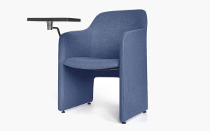 Foldable Writing Pad Tablet Upholstered Armchair Training Chairs