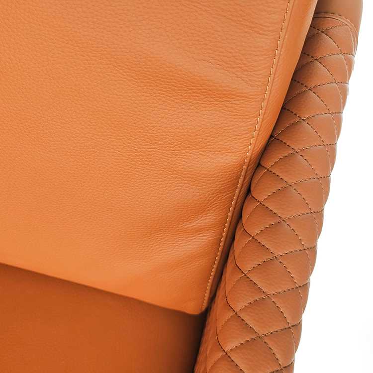 Luxury Auto-return Alloy Base Genuine Leather Boss Sofa Chair - Image 7