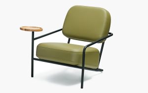 Luxury PU Leather Thick Soft Single Sofa Chair for Reception Area