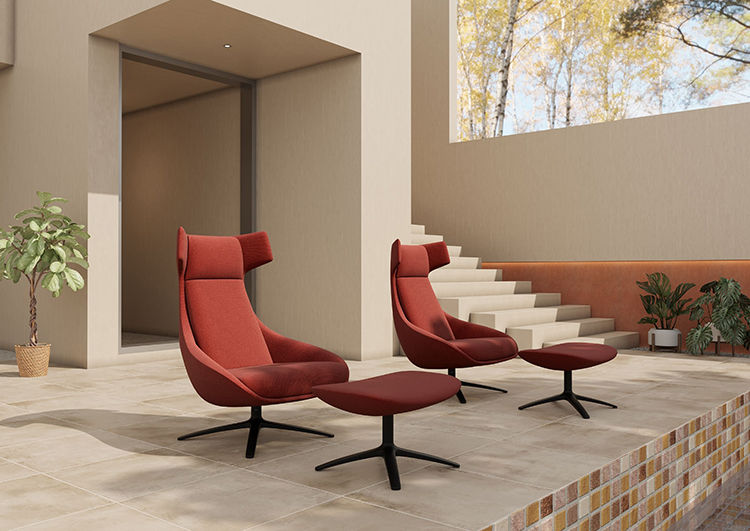 High-back Wing Accent Lounge Chair - Image 2