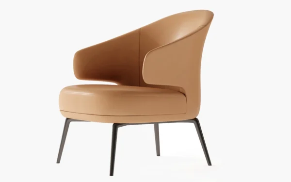 Retro Design Mid-back Armrest Sofa Chair