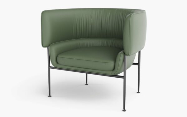 Semi-circle Round Design High-back Accent Lounge Chair